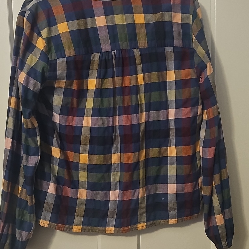 GAP Women's Multicolor Plaid Top - Picture 3 of 5